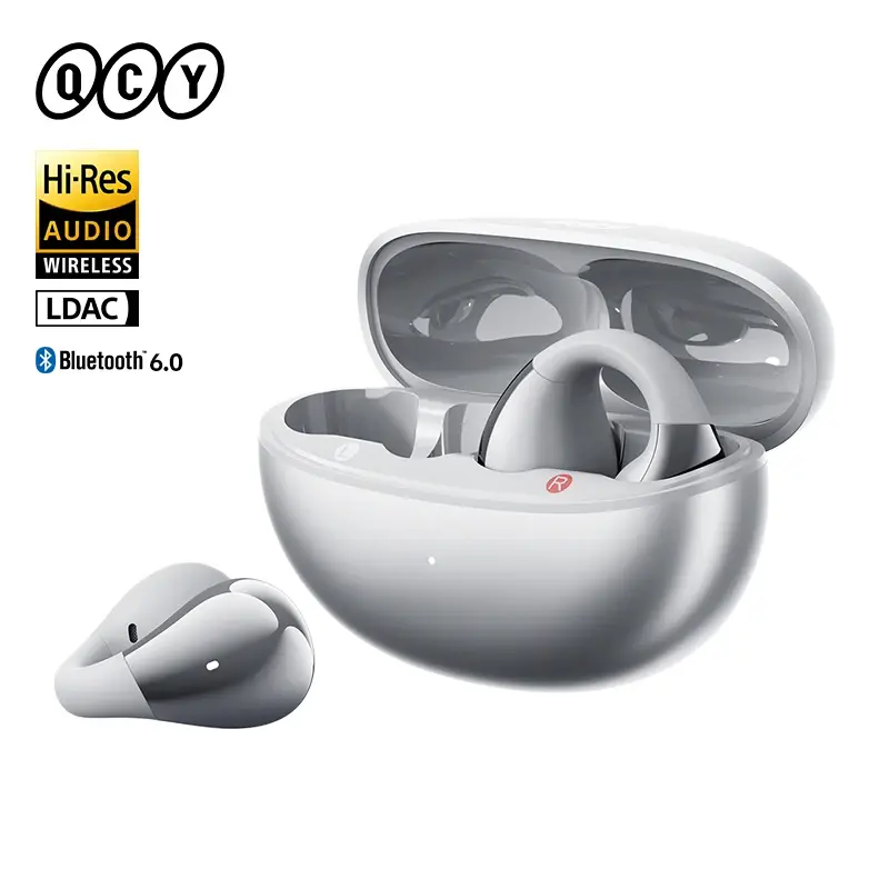 Qcy crossky c30s fones de ouvido abertos clip-on hi-res com fones de ouvido sem fio ldac 40h playtime bluetooth 6.0 hd ows esporte - 1