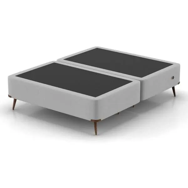 Base Box Queen 158x198x45cm Com Porta Usb Dupla Yescasa Cinza