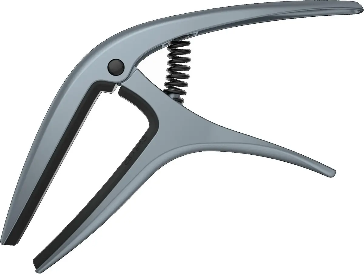 Ernie Ball Axis Dual Radius Capo - 2-in-1 Reversible Capo for Electric and Acoustic Guitar - Blue Steel