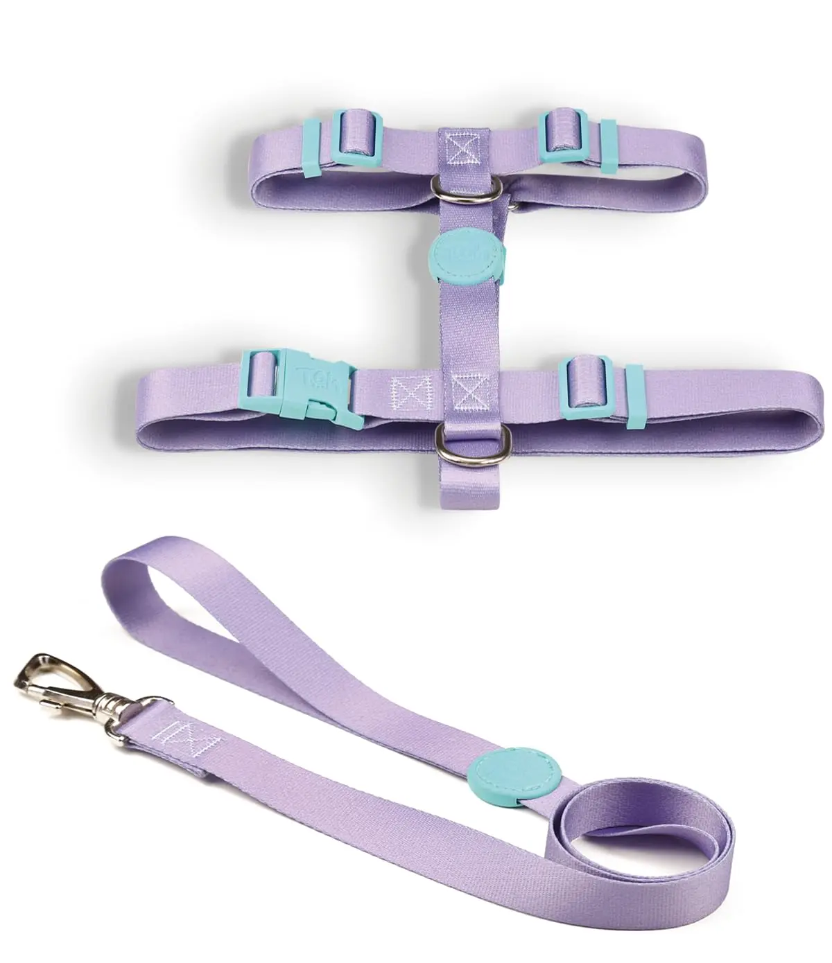 Conjunto de Peitoral H e Guia Toh, Lilás, Tamanho P - 1