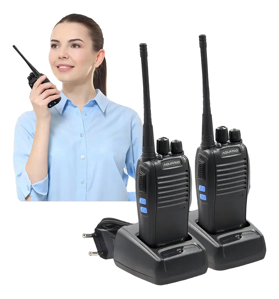 Radio Comunicador Portátil Walk Talk Aquário 16 Canais Uhf