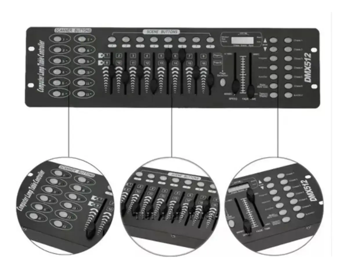 Mesa Controladora Dmx 192 Canais Efeito De Luz thumbnail 7