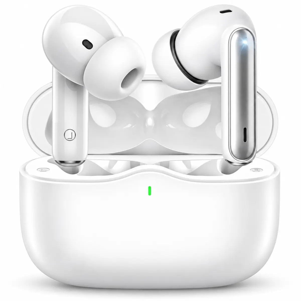 Fone De Ouvido Bluetooh Com Borrachinha, Sem Fio, Compatível Com Todo Celular, Cancelamento Ruído, Bateria Até 16 Horas, Microfone Para Chamadas, Controle Touch, Conecta no Notebook - Linha Premium