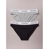Kit 2 Calcinhas Menina Mini Modern Cotton Calvin Klein Underwear - Preto / Cinza Mescla Kit 2 Calcinhas Menina Mini Modern Cotton Calvin Klein Underwear Preto / Cinza Mescla 4/6
