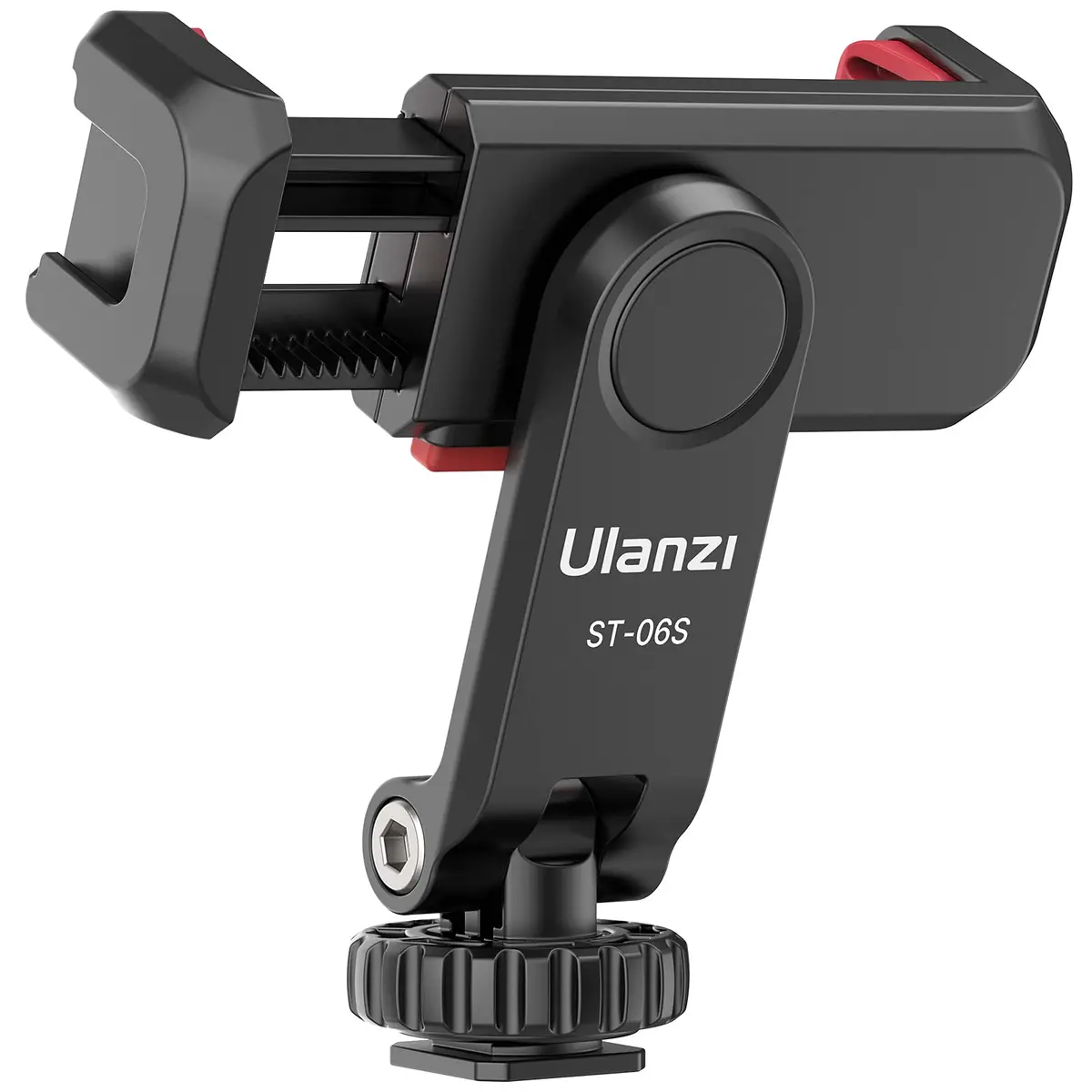 Suporte para Tripé de Celular ULANZI ST-06S, Adaptador de Suporte para Smartphone com 2 Sapatas Frias, Garra Ajustável de Celular com Rotação de 360°, Compatível com iPhone e Todos os Celulares