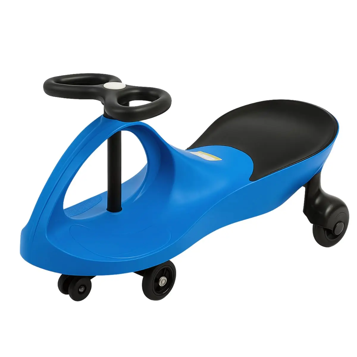 Carrinho Infantil Azul e Preto com Rotação 360° | Rotação 360° Sem Pedal, Suporta até 70 kg, Assento Ergonômico, Para Crianças 3+ Anos, Estrutura PP e Metal