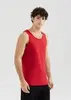 【Tam.: P ou G】Regata Básica Masculina Slim - Vermelho - 1