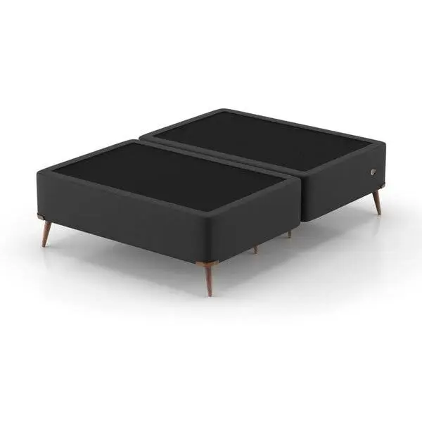 Base Box Casal 138x188x45cm Com Porta Usb Dupla Yescasa Preto