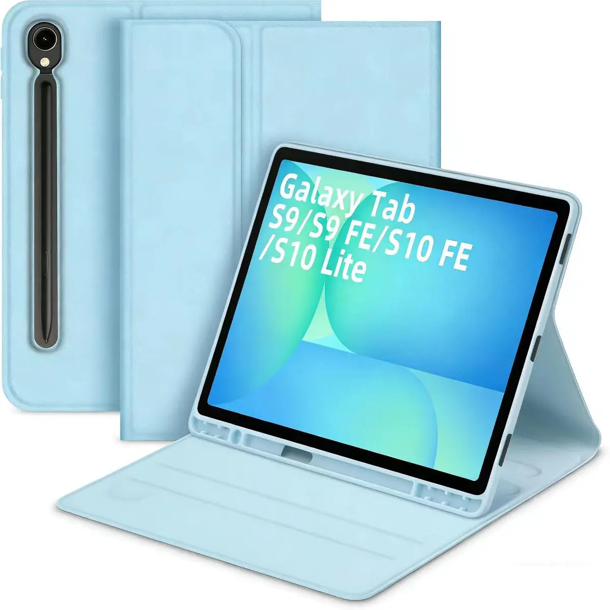 Bettdow Capa tablet Para Samsung Galaxy Tab S10 Lite/ S10 FE 10.9"/S9 FE 5G 10.9"/S9 11", Case Anti Impacto, com suporte para caneta S, Premium Slim,Flexível e portátil (azul)
