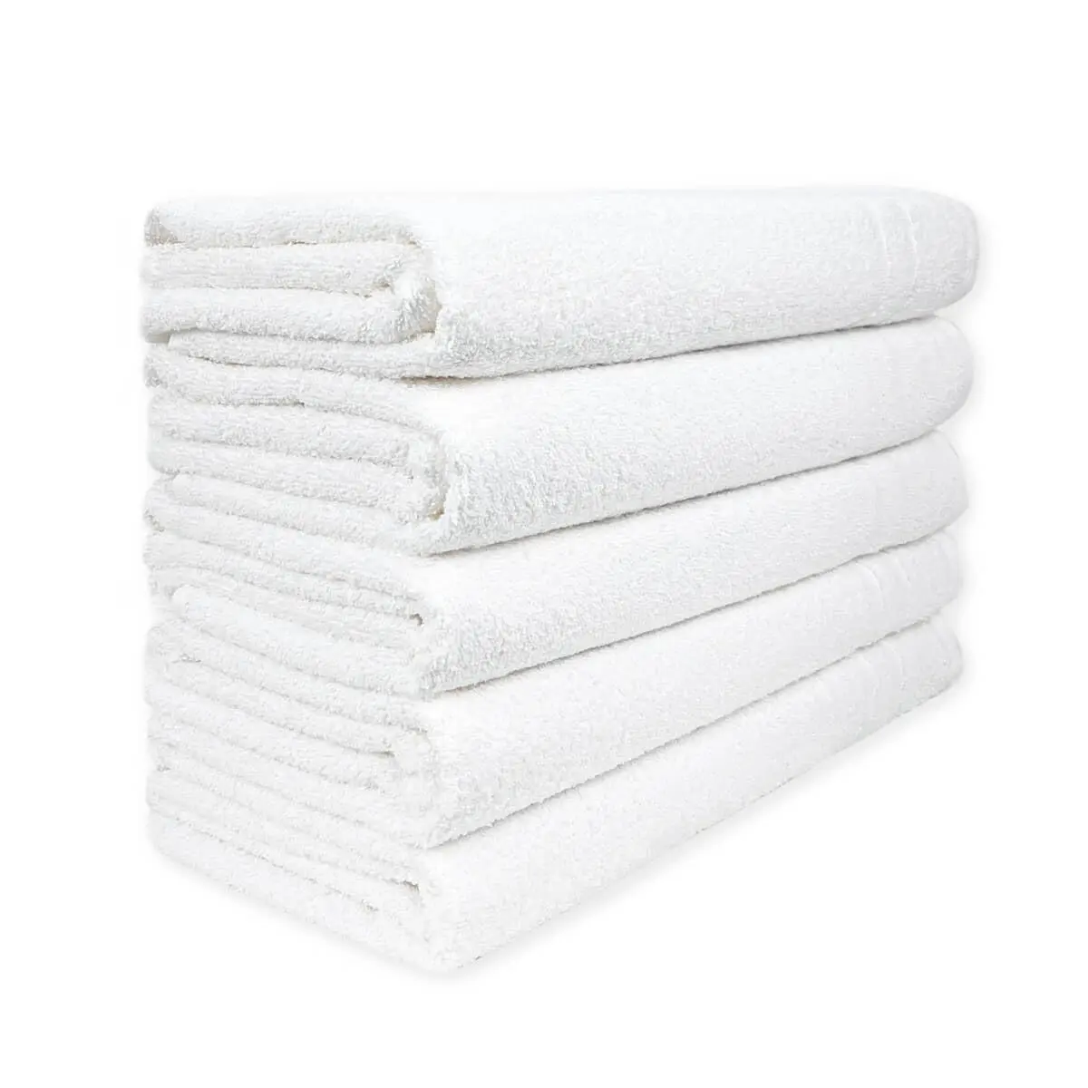 Kit 05 Toalhas de Banho Para Hotel 70x140cm Alta Durabilidade Costura Reforçada