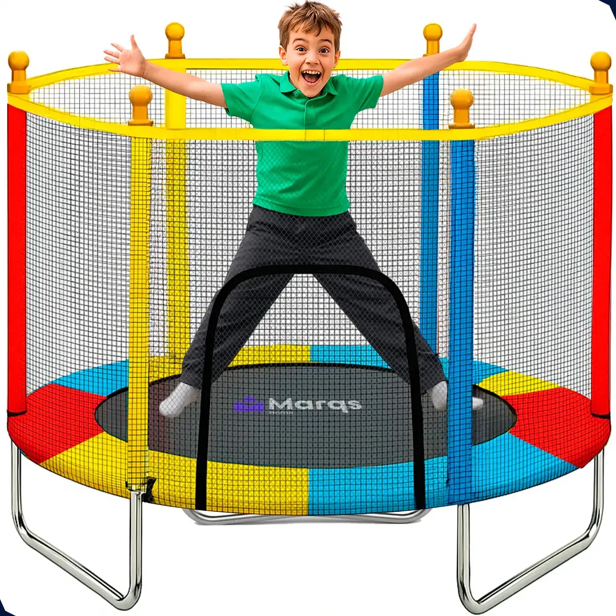 Cama Elástica Infantil Pula-pula Trampolim 1,4m Com Tela De Proteção E Estrutura Reforçada Para Crianças Marqs Home - 1