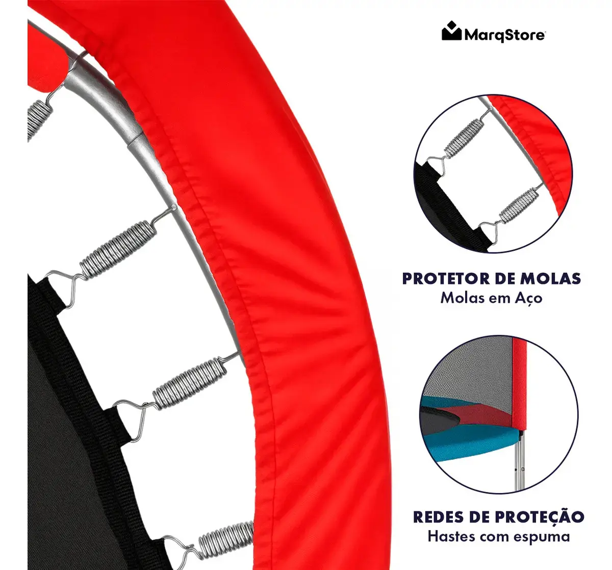 Cama Elástica Infantil Pula-pula Trampolim 1,4m Com Tela De Proteção E Estrutura Reforçada Para Crianças Marqs Home thumbnail 2