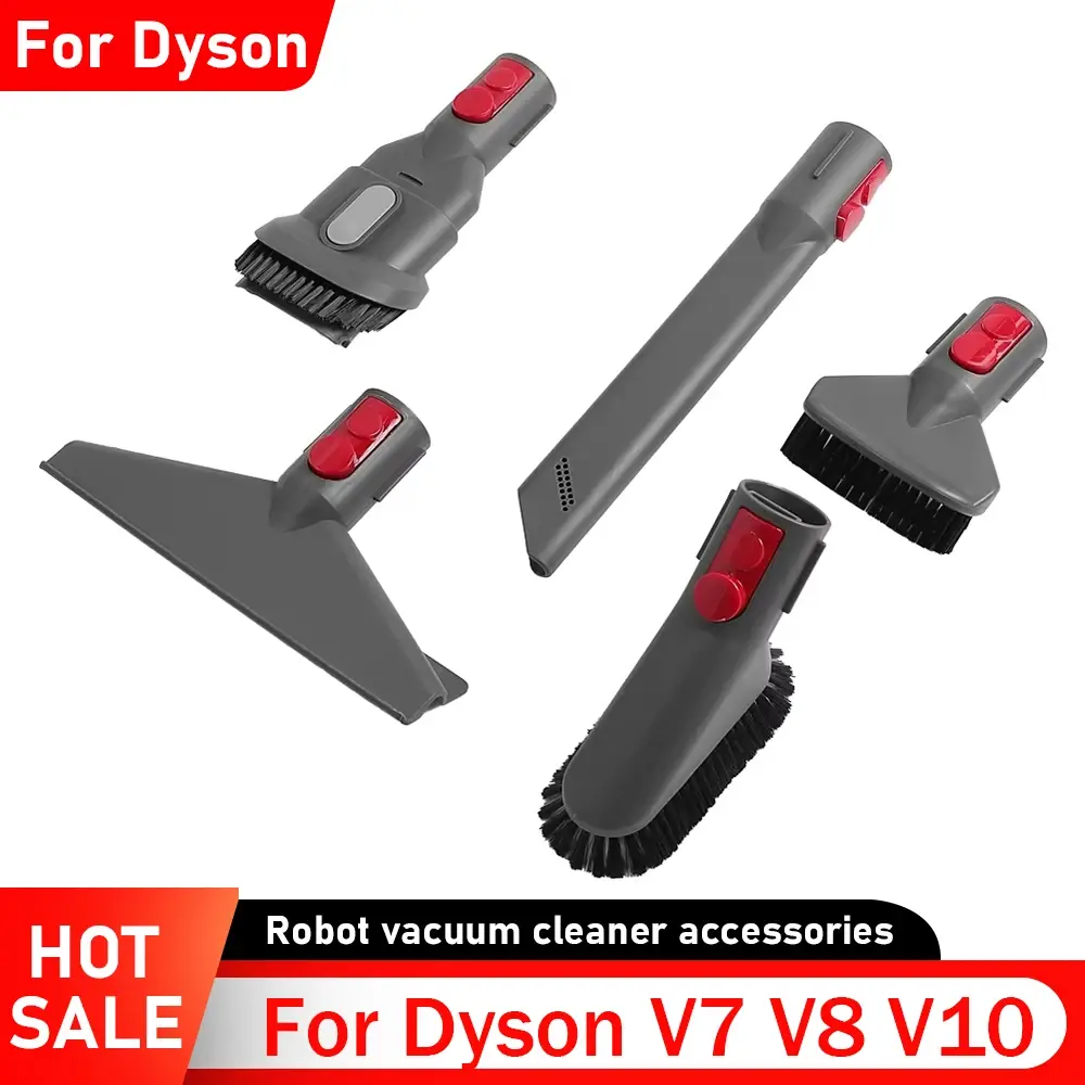 Cabeça de bocal de sucção plana para dyson v7 v8 v10 v11 v12 v15 g5 aspirador de pó colchão cabeça da escova redonda escova macia peças - 1