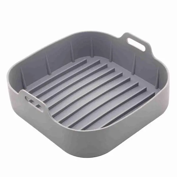 Forma Quadrada Silicone P/ Air Fryer 20x9 Cm Cinza Lyor