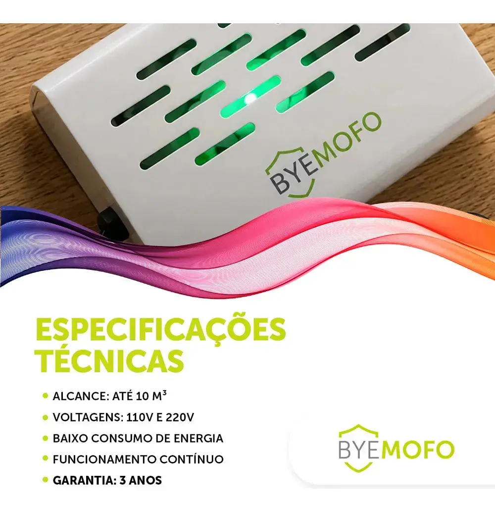 3 Aparelho Elétrico Anti Mofo Fungo Ácaros ByeMofo Legon Cor Branca thumbnail 10