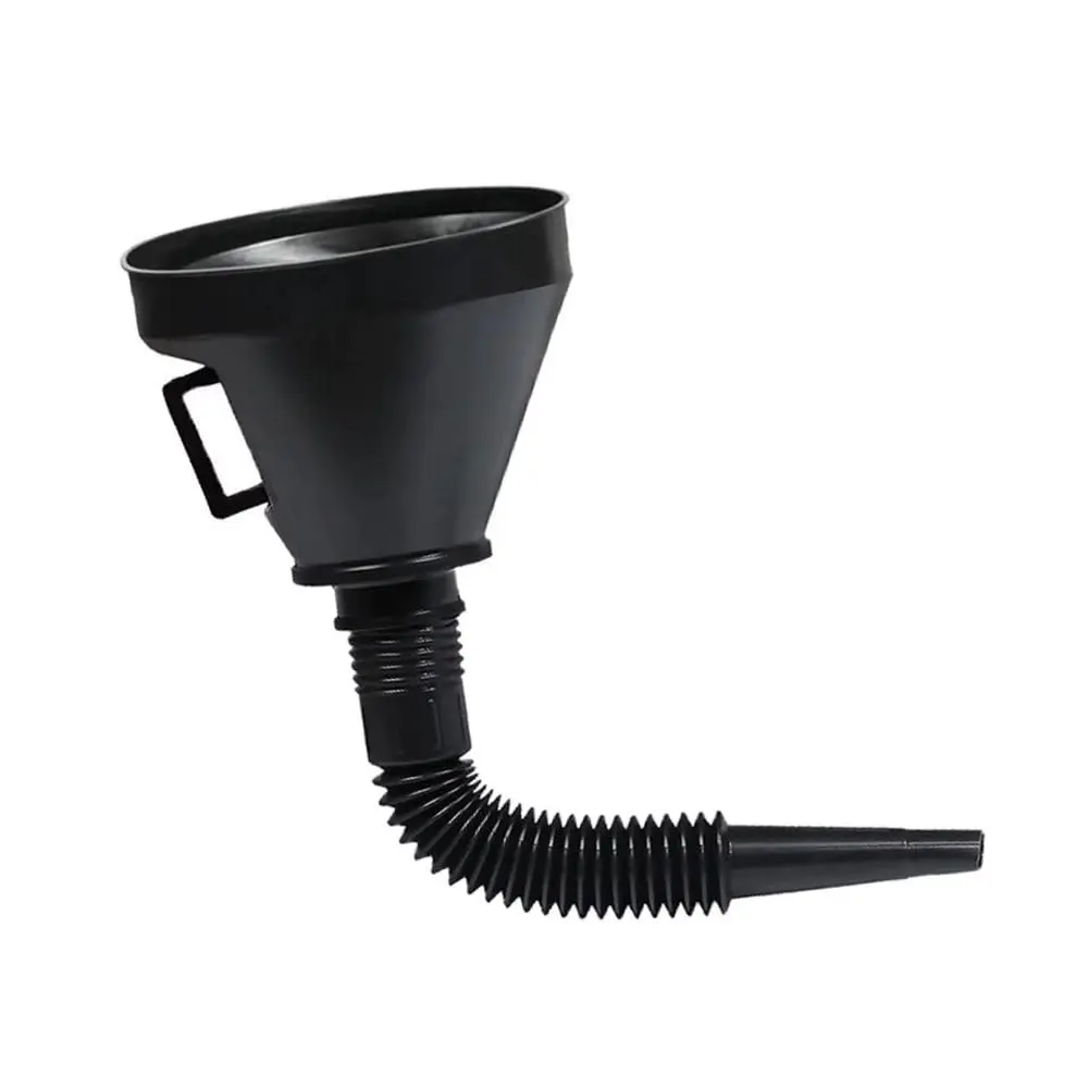Funil de Óleo Automotivo Profissional com Extensão Flexível Boca Larga Bico Longo, Filtro de Malha Removível, para Água Gasolina e Refrigerante Acessórios para carro e Moto