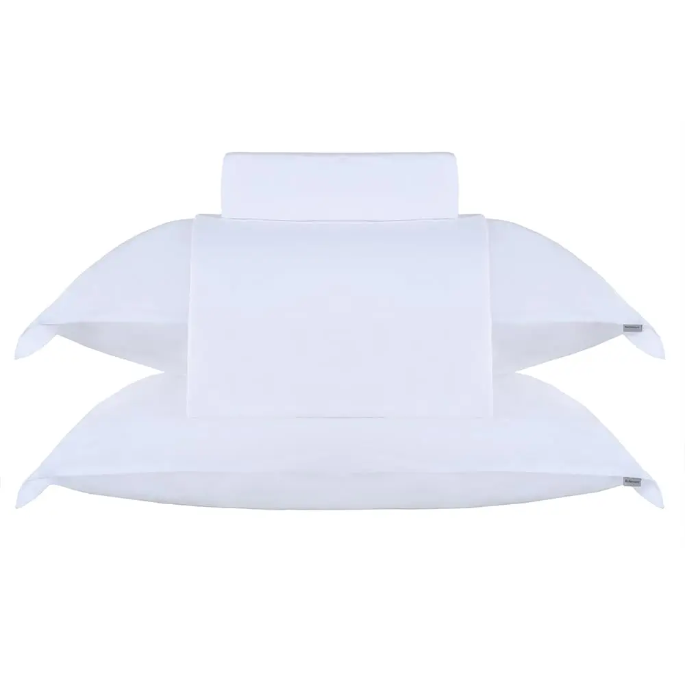 Buddemeyer Jogo de Cama Queen Soft Cotton 100% Algodão Branco 4 Peças