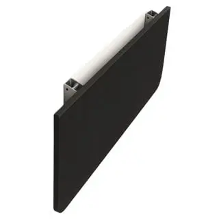 Mesa Dobravel Retratil de Parede Suspensa Borda Redonda Ate 120CM Para Quarto Sala Banheiro Cozinha Branco Preto Marrom(60x30cm Preto) - 1