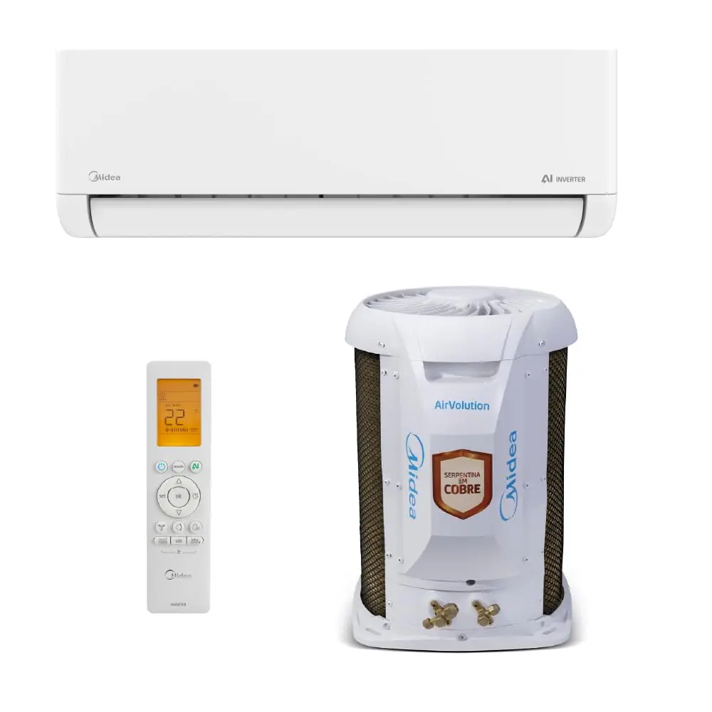 Ar Condicionado Split Hi Wall Midea AI Airvolution Inverter 12.000 Btus Frio 220V R-32 - 1