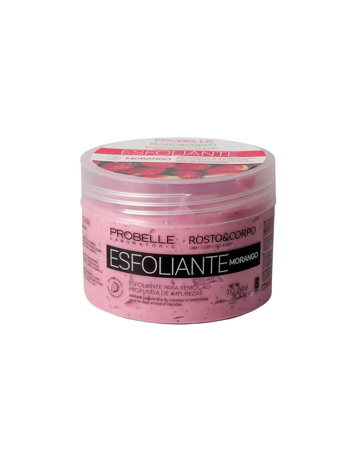 Esfoliante Facial e Corporal de Morango, 300g - 1