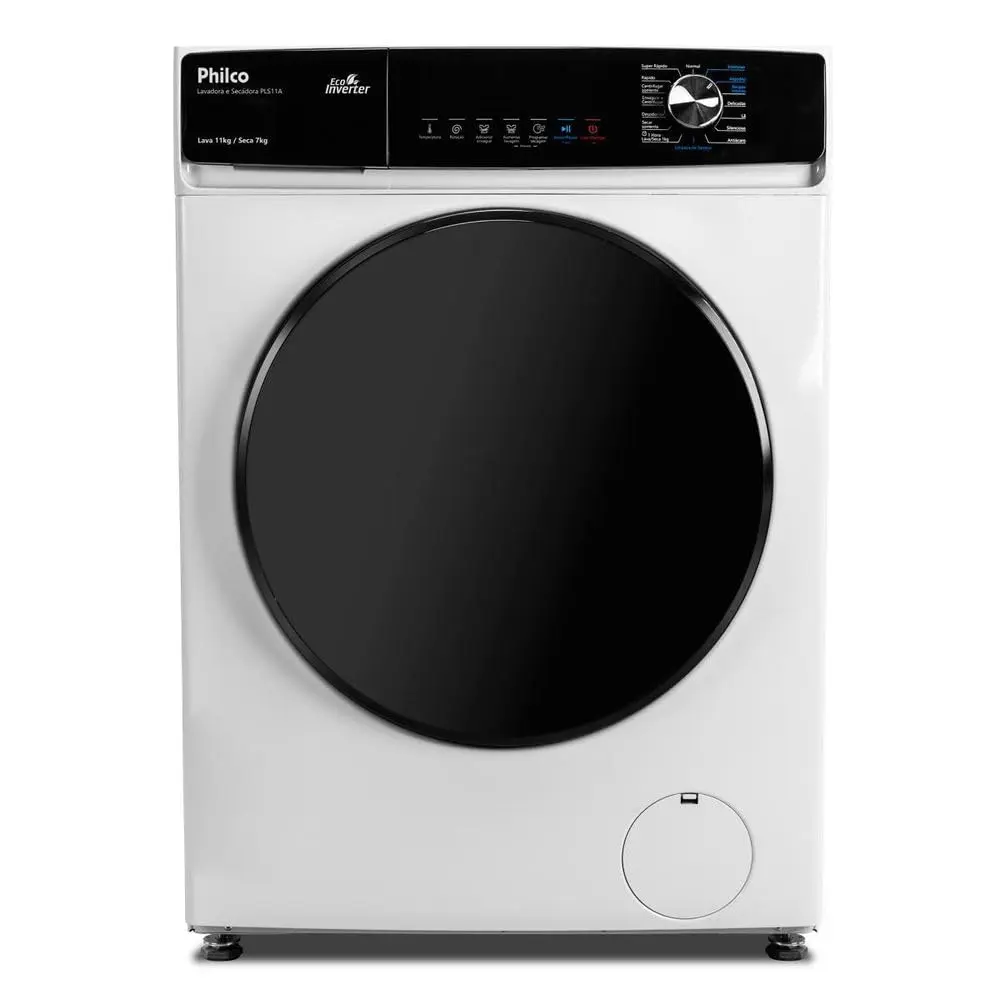 Lava e Seca Philco 11kg Pls11a Eco Invertplus 16 Programas Lavagem Branca 220v