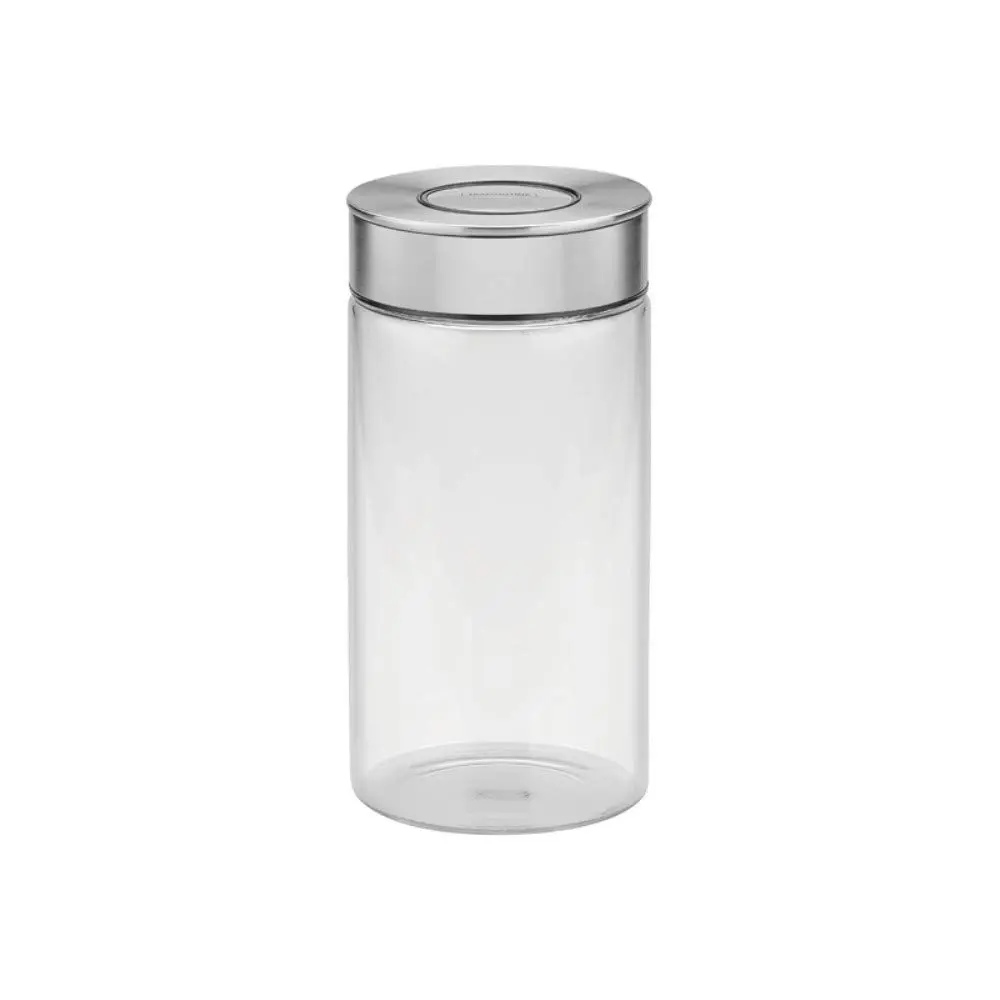Pote de Vidro Tramontina Purezza com Tampa de Aço Inox 10 cm 1,4 L