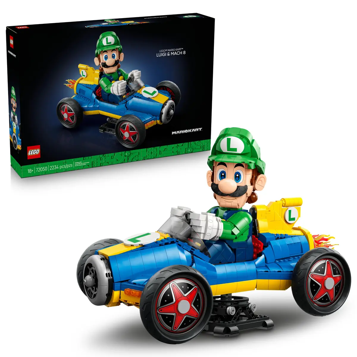 LEGO Super Mario Mario Kart™: Luigi e Mach 8 72050 (2.234 Peças)