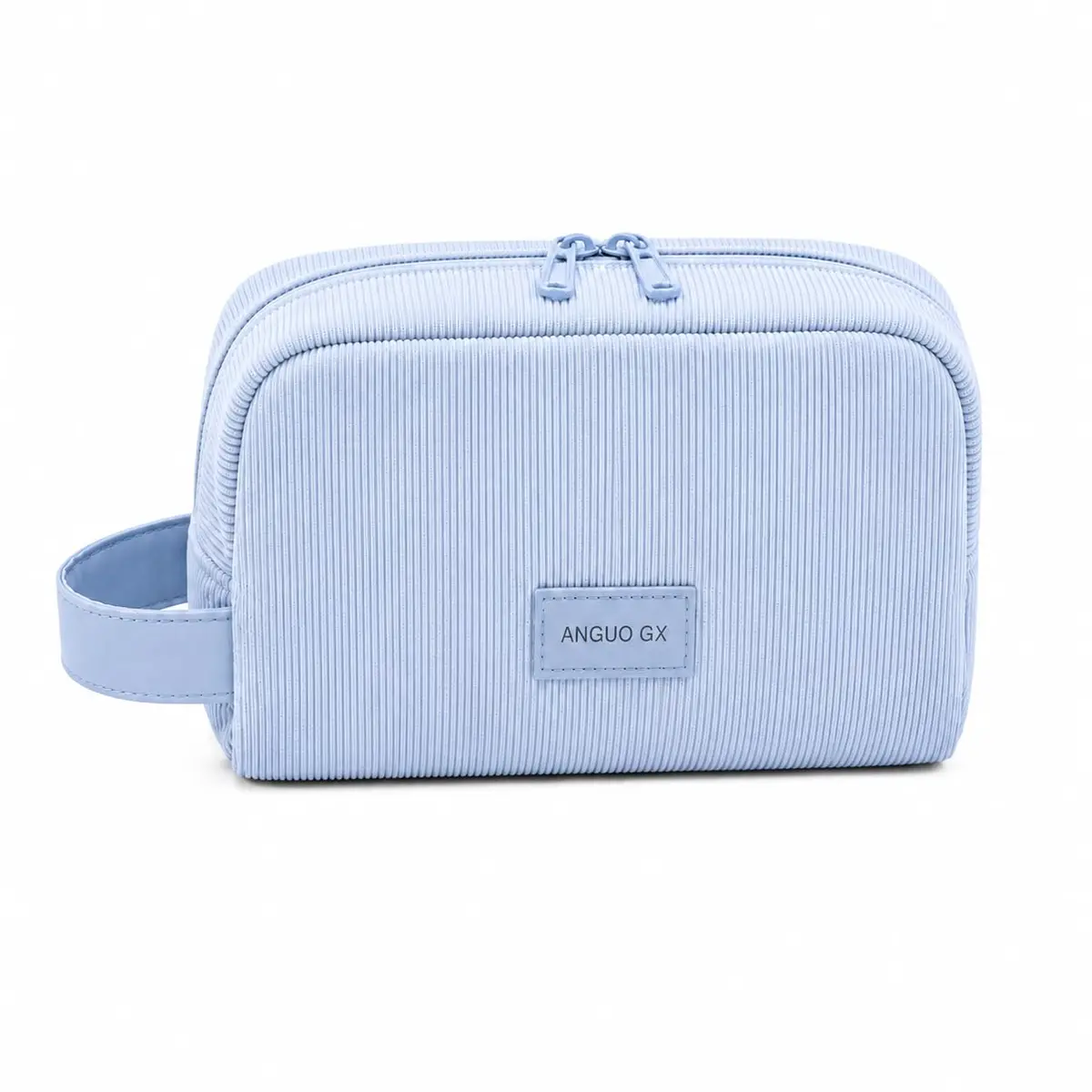 Necessaire Feminina Organizadora de Maquiagem e Cosméticos, Estojo para Viagem, Bolsos Internos, Tecido Canelado