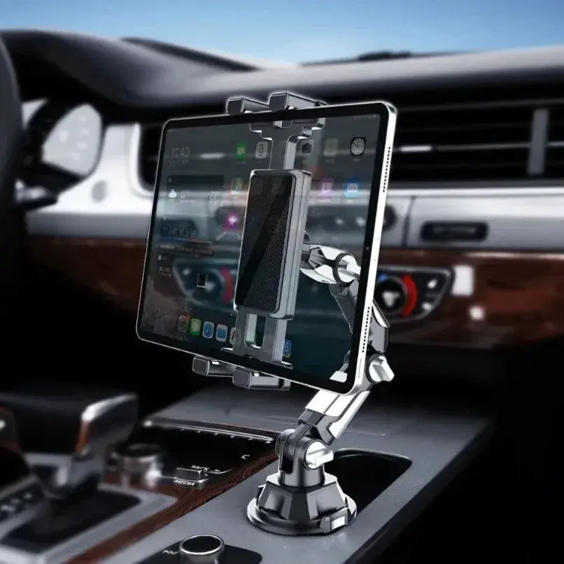 Suporte para copo de carro, suporte para tablet e telefone, rotação 360, braço flexível, para iphone, android, ipad, acessório interior automotivo, uso diário - 1