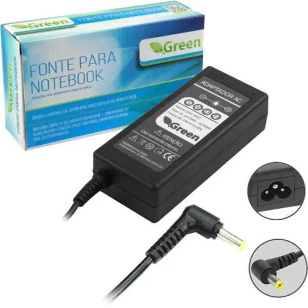 Fonte Para Notebook Acer 19v 4,74a Bivolt 5,5x1,7mm Green - 1