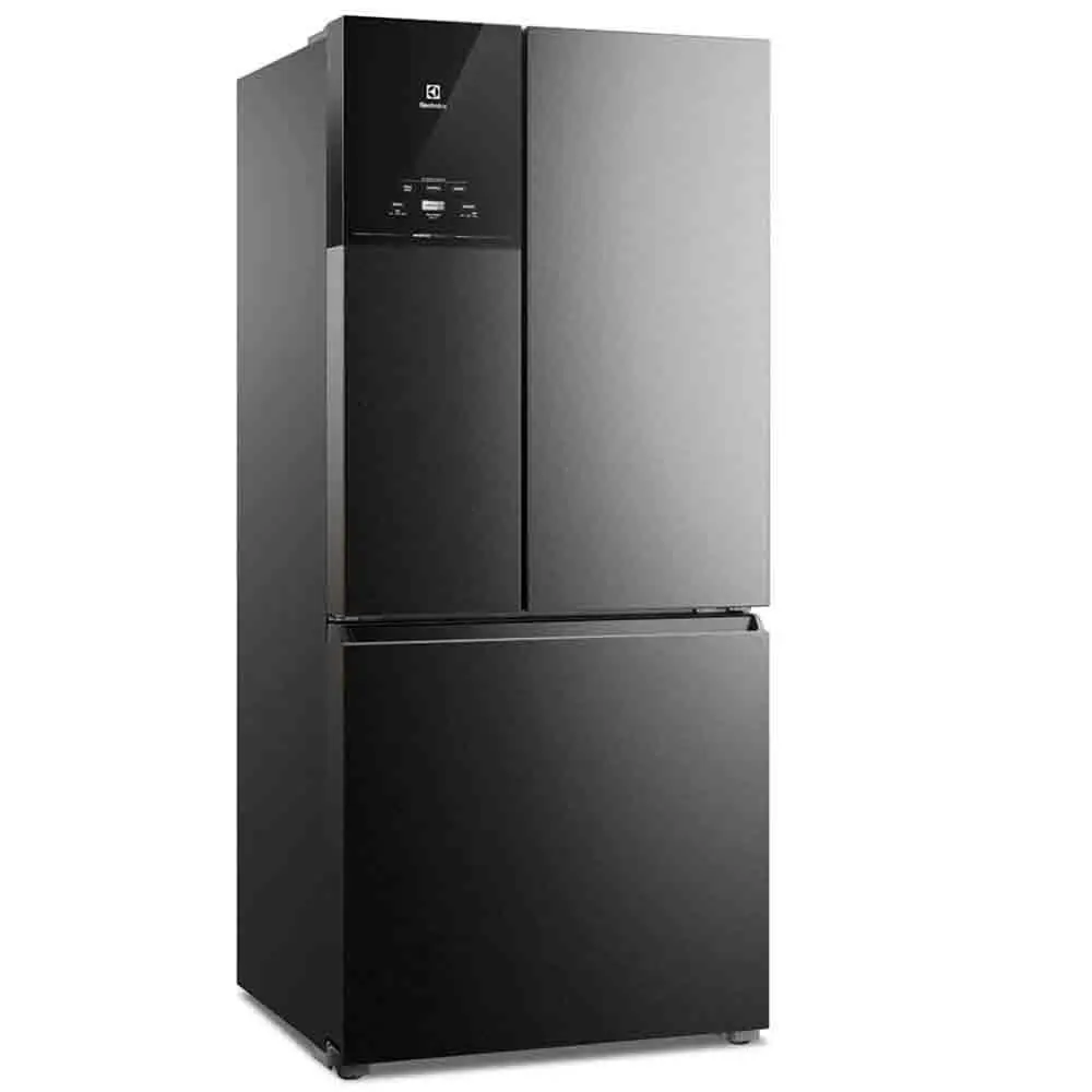 Geladeira Electrolux Multidoor Efficient Com Autosense e Inverter 590L Black Inox Look (IM8B) 220V