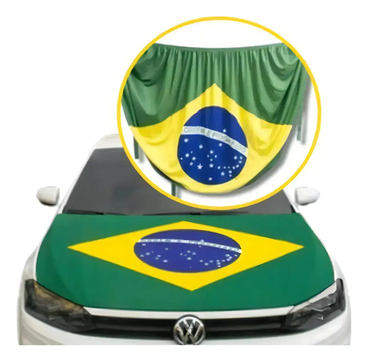 Bandeira Brasil Capo Carro Suv Copa Do Mundo Com Elastico - 1