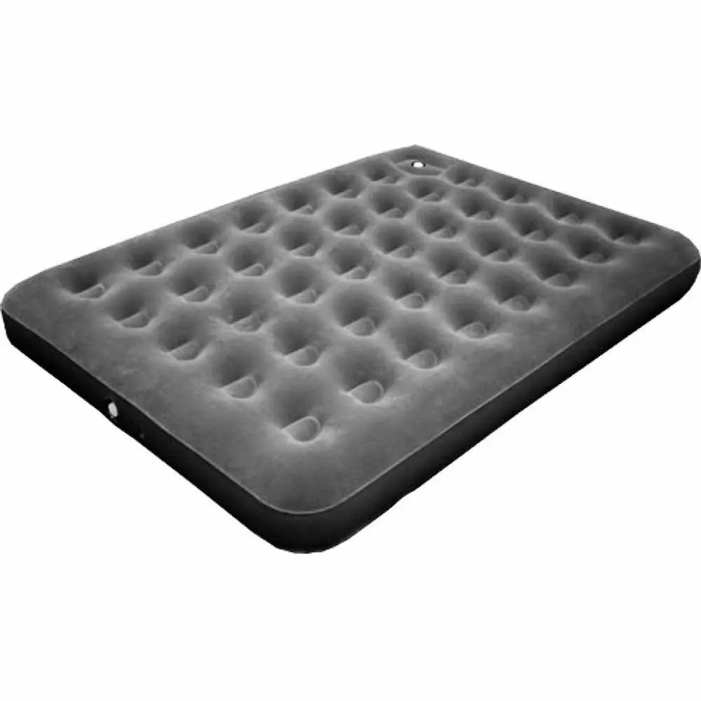 Nautika, Colchão Inflável Casal Fit Nautika Com Inflador de Pé Embutido, Confortável,Ideal Para Camping e Viagens, Design Clássico, Superfície Aveludada, Suporta Até 200kgs