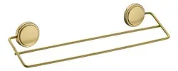 Toalheiro Duplo Adesivo Dourado 45cm Banheiro - 1