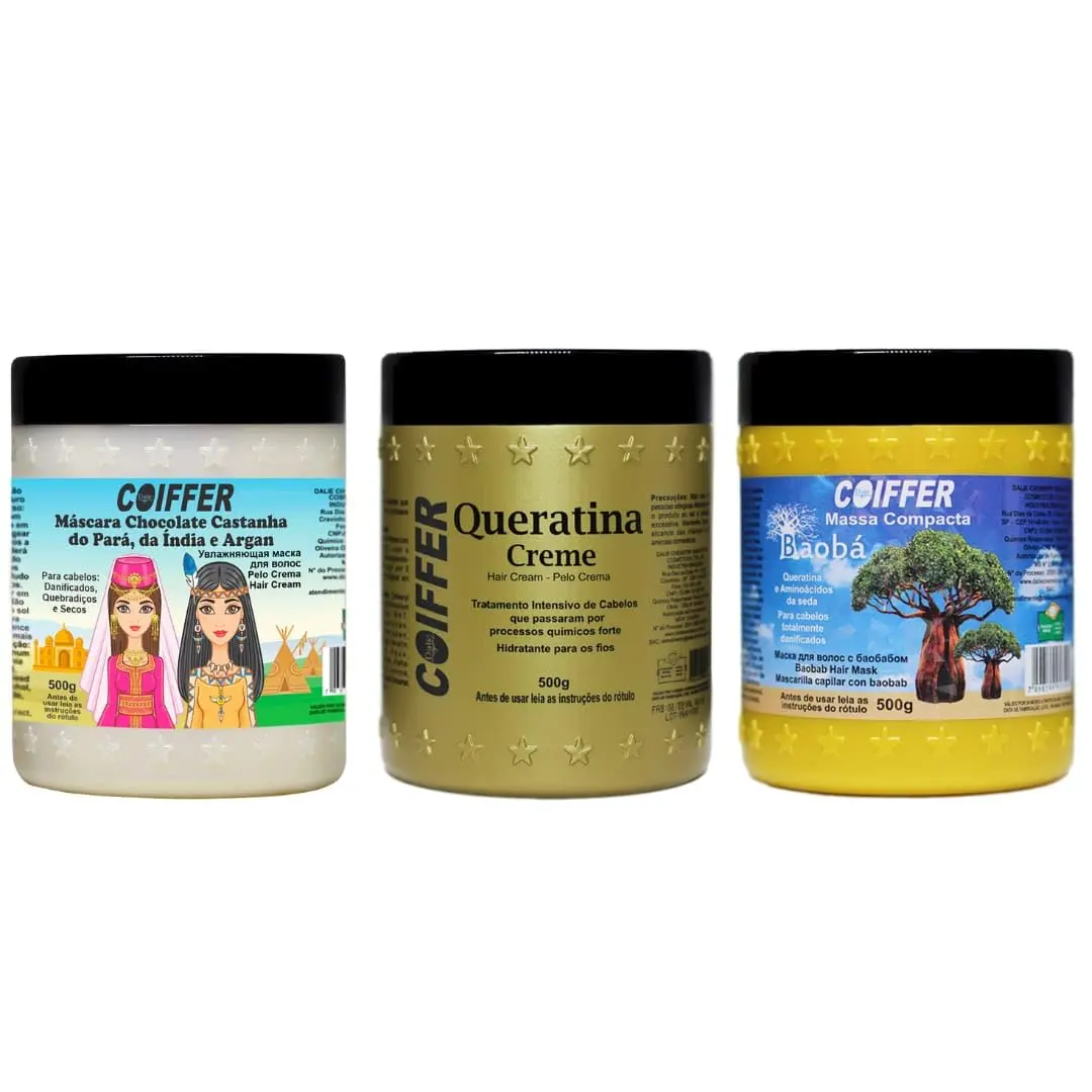 Kit de Cronograma Capilar Coiffer, 3 Unidades - 1