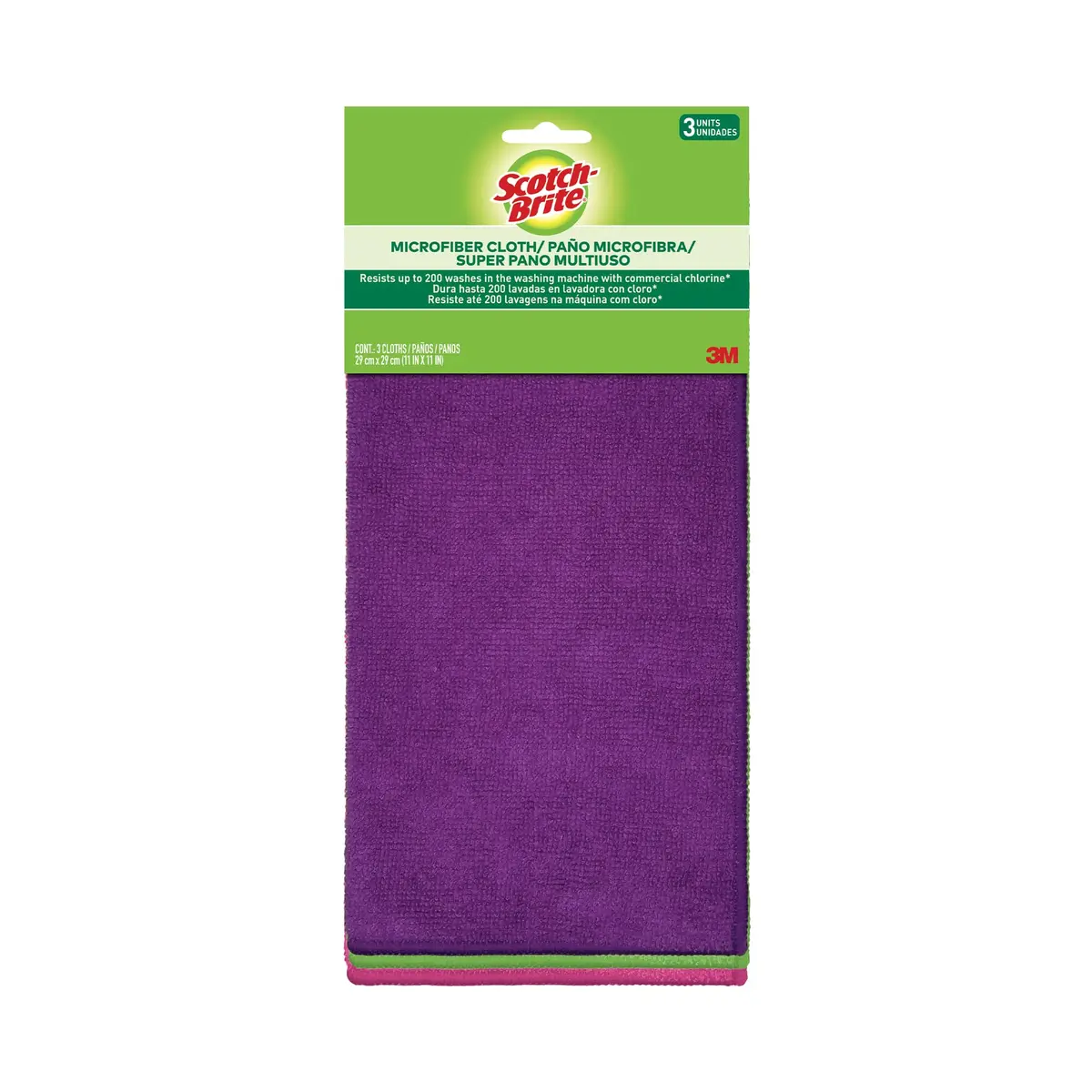 SCOTCH-BRITE 3M Super Pano Multiuso Cores Sortidas 3 Unidades | Superabsorvente, Ideal para Móveis, Espelhos, Vidros, Eletrônicos e Outras Superfícies, Resiste a até 200 Lavagens