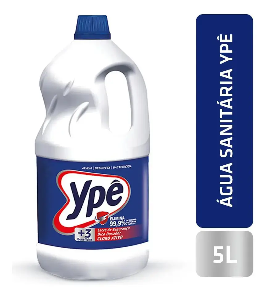 Água sanitária e alvejante cloro ativo 5 litros Ypê thumbnail 2