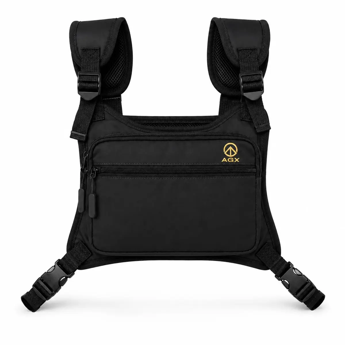 Pochete Peitoral Masculina Colete Tático Pochete Motoqueiro | Respirável, Para Moto e Ciclismo, Uso em Corrida, Design Tático, Ajuste Personalizável