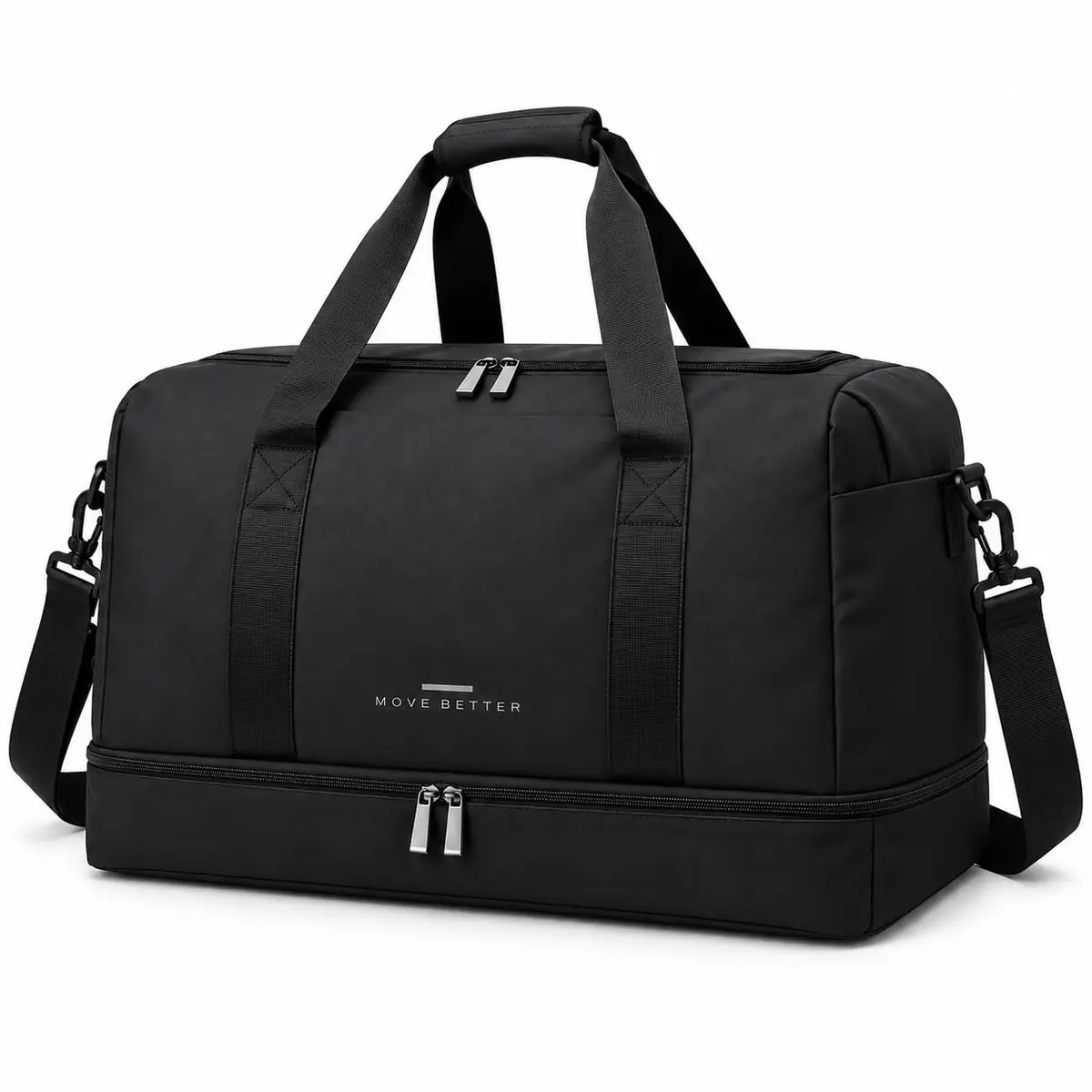Bolsa de Academia e Viagem com Porta-Tênis e Alça Transversal | Bolsa Esportiva Versátil Com Compartimento Para Tênis E Amplo Espaço Interno