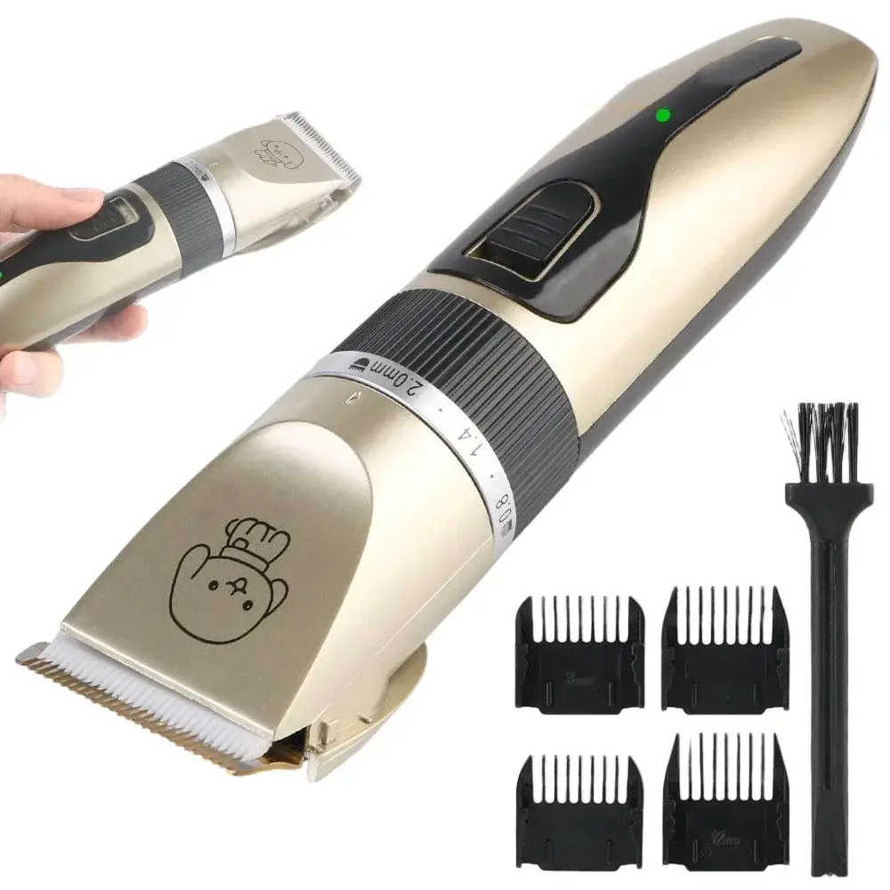 Aparador elétrico para animais de estimação para barbear cães e gatos; aparador de pêlos de animais de estimação; barbeador elétrico de beleza. - 1