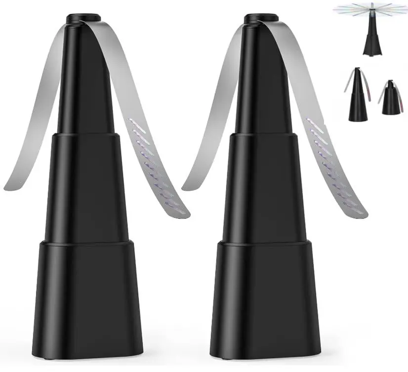 2 PCS Ventilador Repelente de Moscas, Espanta Mosquito Mosca Repelente de Mesa Hélices Giratórias, Ventilador Repelente de Insetos USB Preto - 1