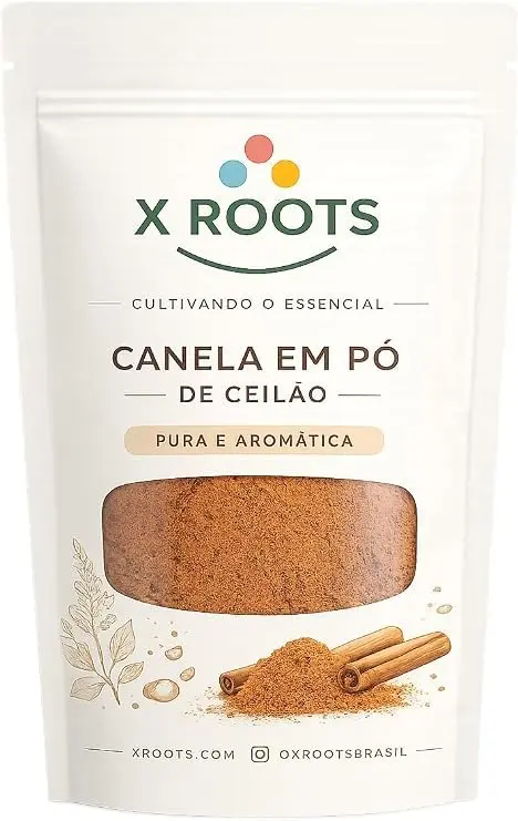 Canela em Pó de Ceilão X Roots 50g | Canela Verdadeira (Cinnamomum Verum) | Especiaria Aromática Premium para Doces, Bebidas e Receitas - 1