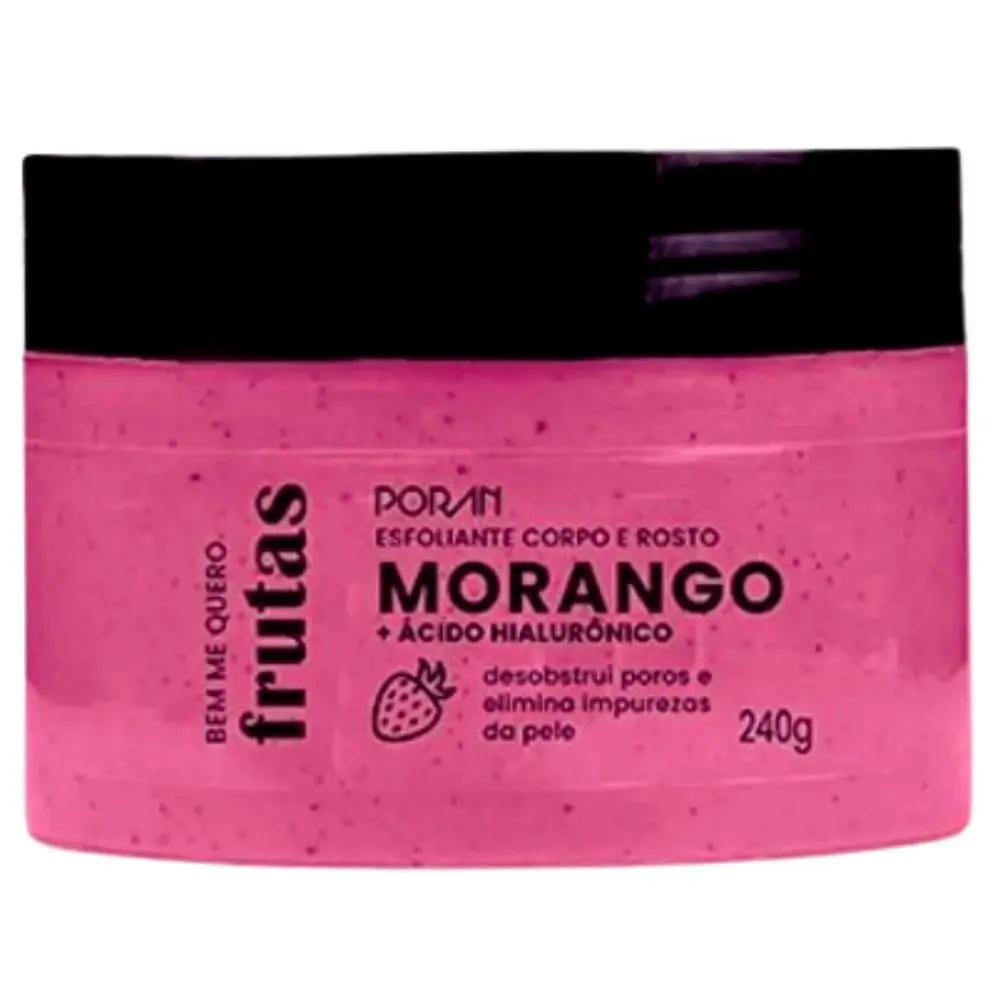 PORAN ESFOLIANTE CORPO ROSTO MORANGO 240G