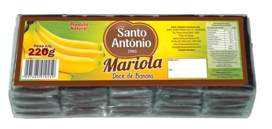 Mariola Doce de Banana Santo Antônio, Pacote, 145g