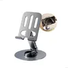 Suporte Celular de Mesa em Alumínio Base Rotativa 360° Ajustável Dobrável Estável Antiderrapante - 1