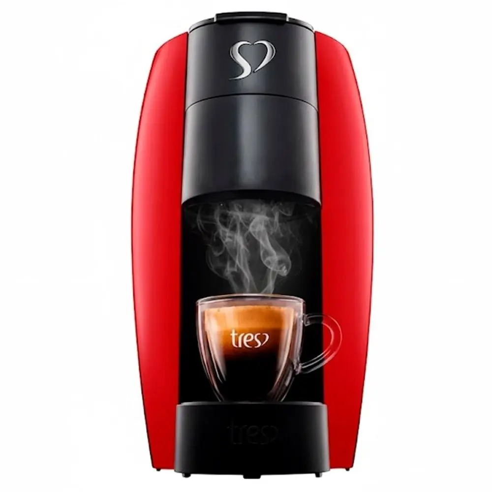 3 Corações TRES Cafeteira Espresso e Multibebida LOV Vermelha - 220V - 1