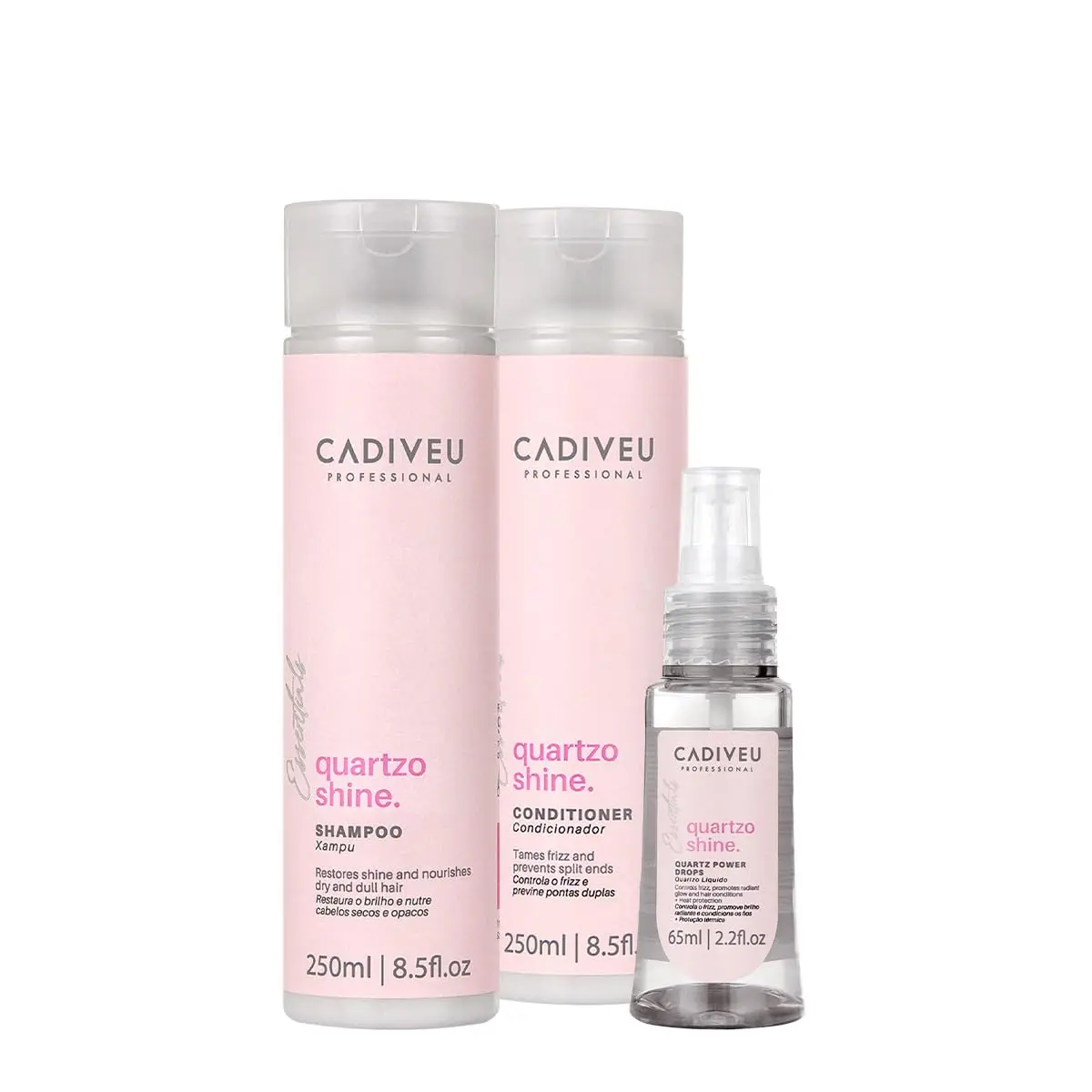 Cadiveu Professional Kit Quartzo Shine (3 produtos) | Kit com 3 Produtos, Uso Profissional