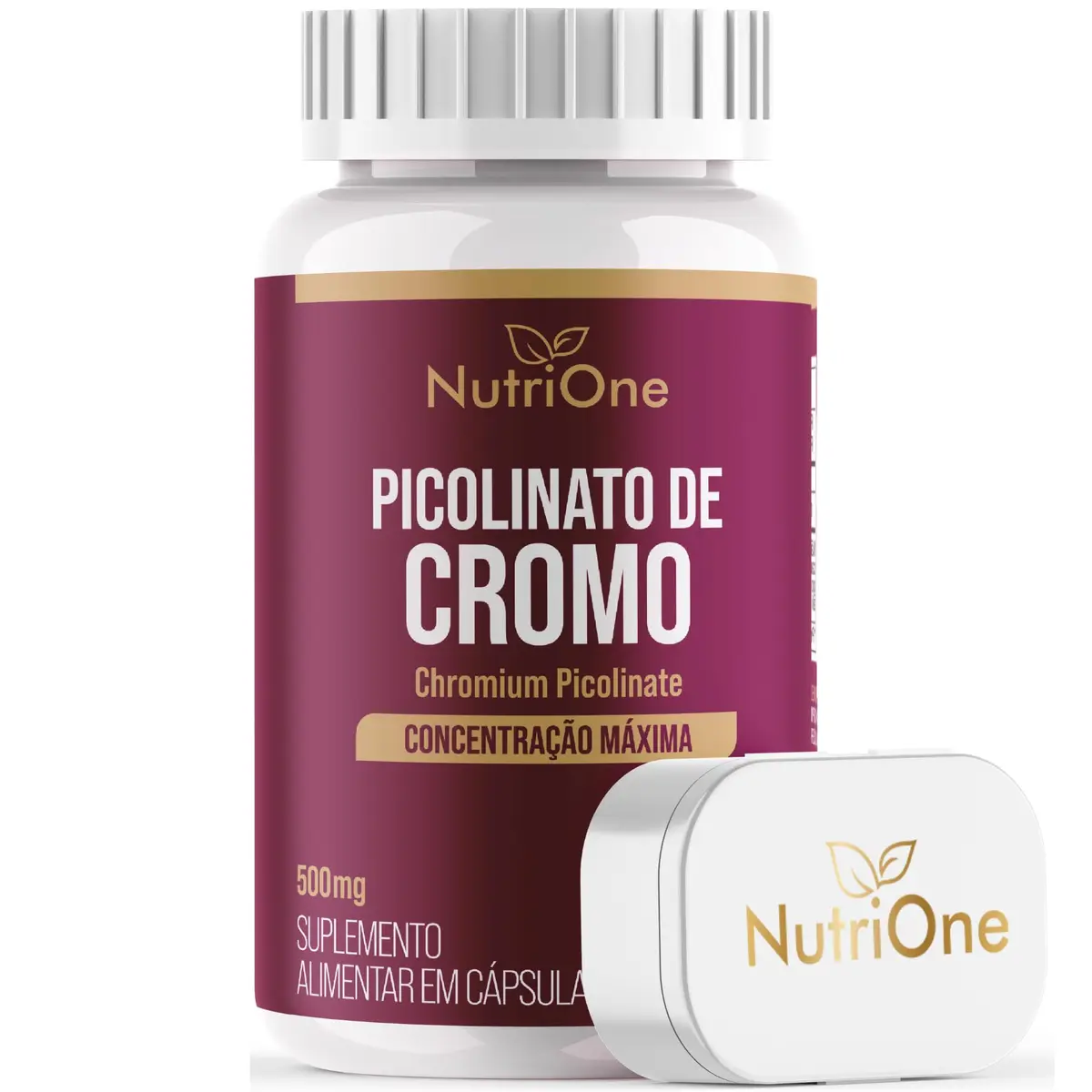 Picolinato de Cromo 250mcg de Cromo por Cápsula - 60 Cápsulas Concentração Máxima Chromium Picolinate Sem Glúten - Nutrione