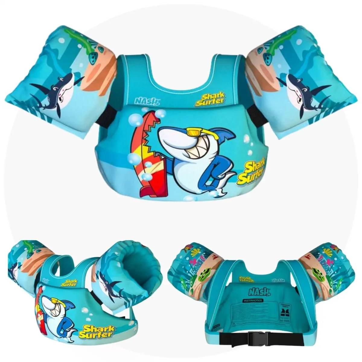 Nash Boia Infantil com Colete Salva Vidas