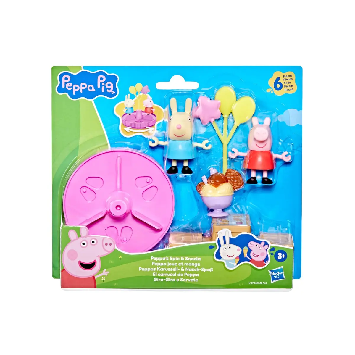 Peppa Pig, Conjunto de Brinquedo, Giro e Lanches - Inclui 2 Figuras e Acessórios - A partir de 3 Anos - 1